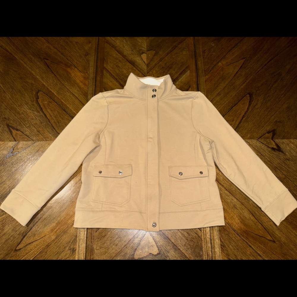 Ralph Lauren Tan and White Zip-Up Jacket